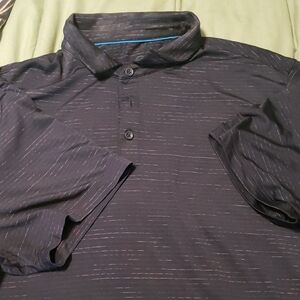 Champion Moisture Wicking Polo Navy Blue With Digi Stripes